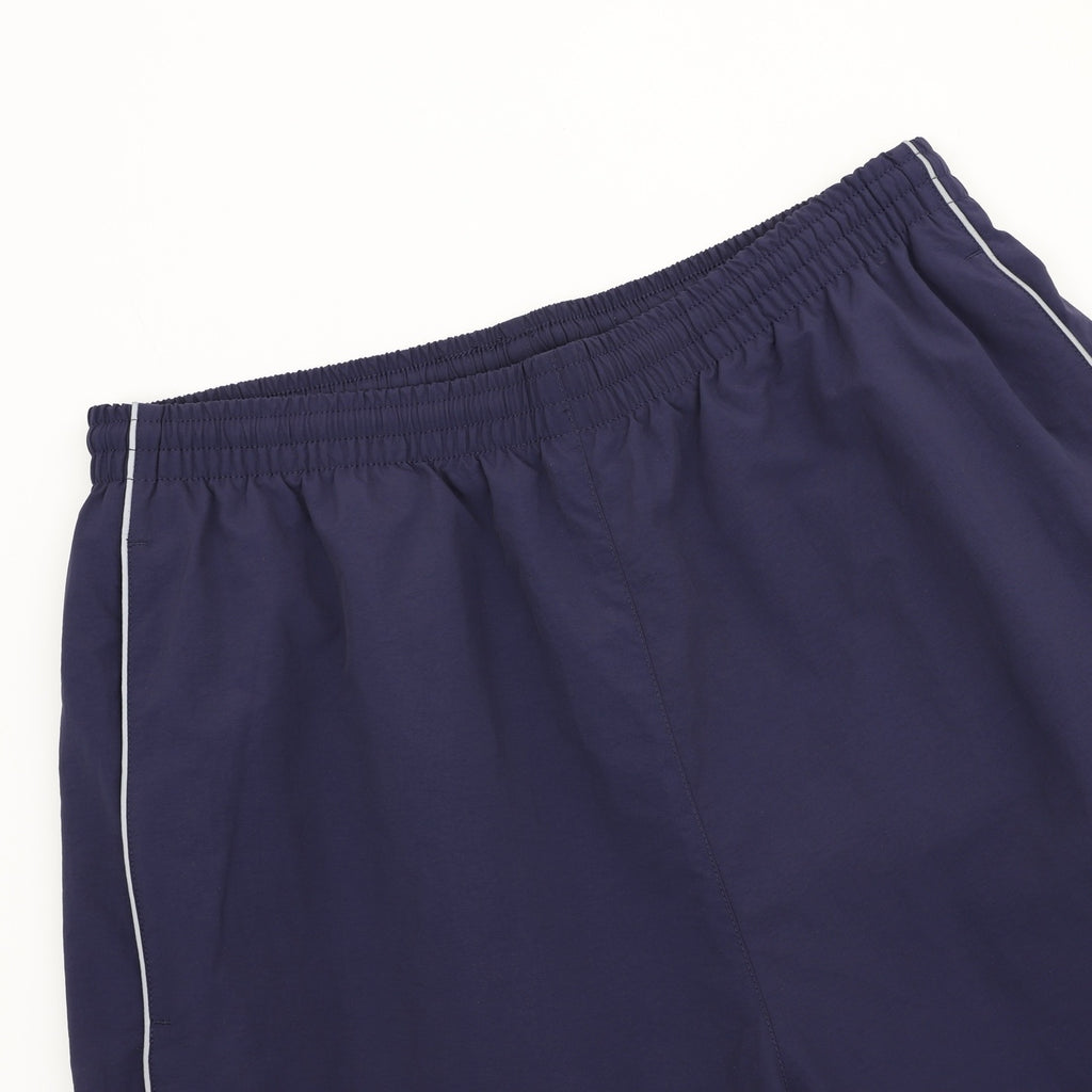Balenciaga BLCG Bodies Athletic Pants — Navy, Wide-Leg Windbreaker