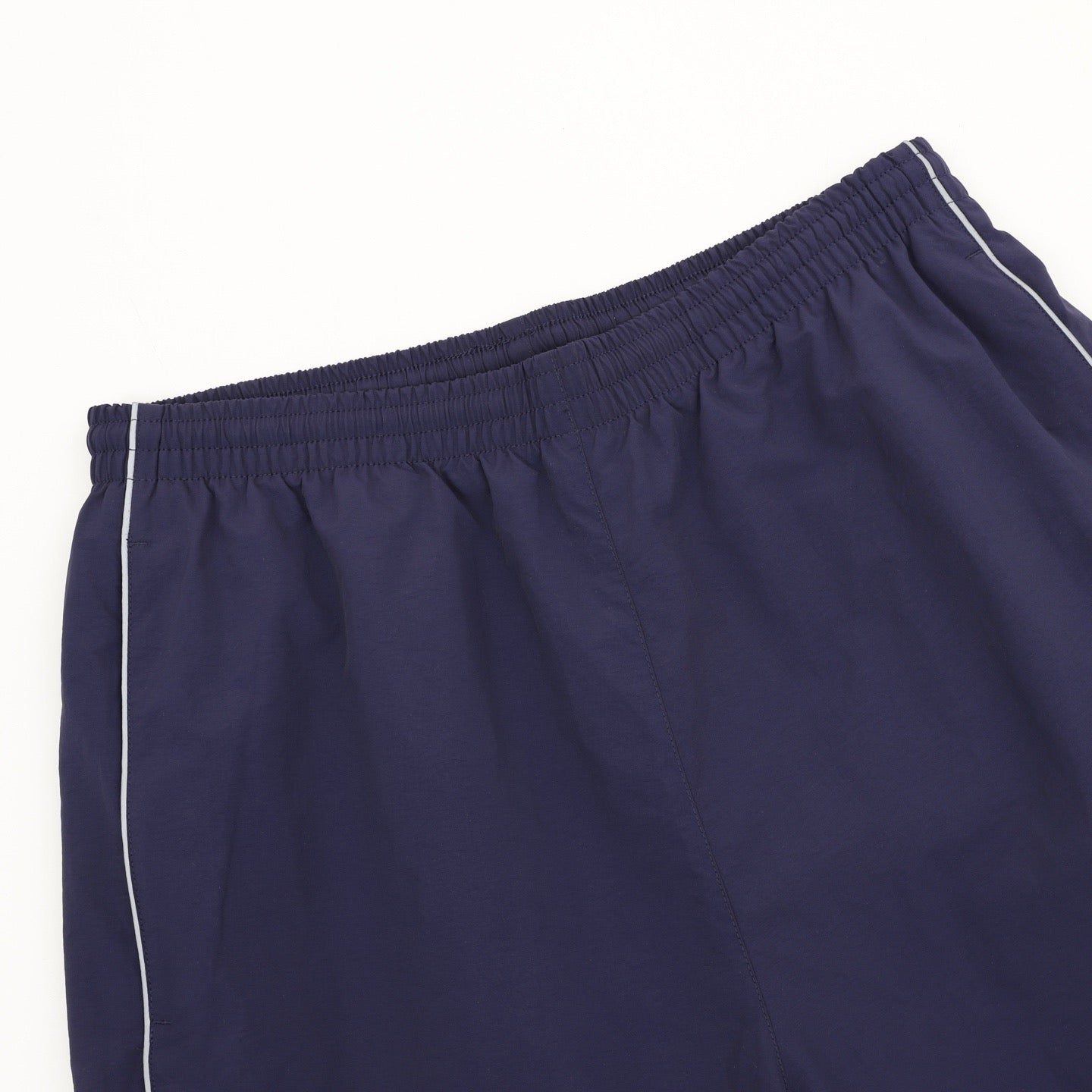 Balenciaga BLCG Bodies Athletic Pants — Navy, Wide-Leg Windbreaker