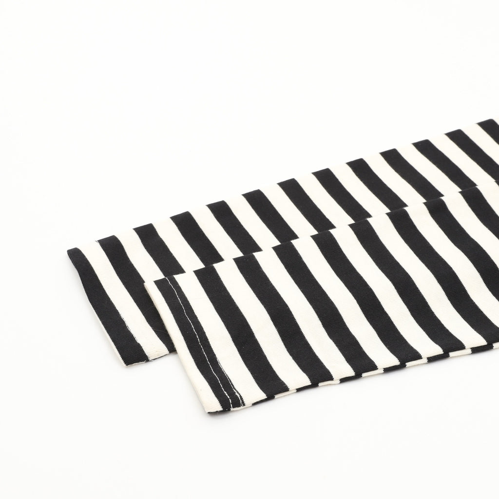 AMI Paris Women's & Men's Black & Off-White Striped Long Sleeve Top with Small A Logo