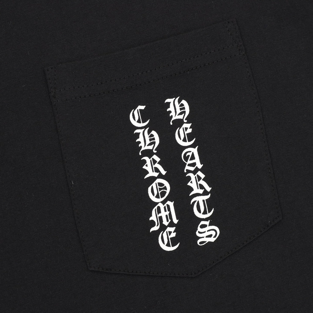 Chrome Hearts "Large Floral Cross" Print Long-Sleeve Tee (Black & White)