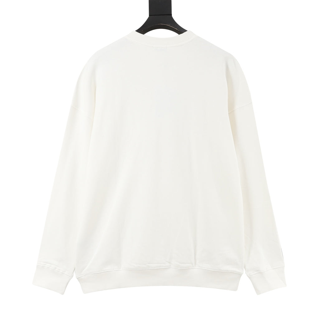 Moncler Women's & Men's White Mini Chest Patch Logo Crewneck Sweatshirt