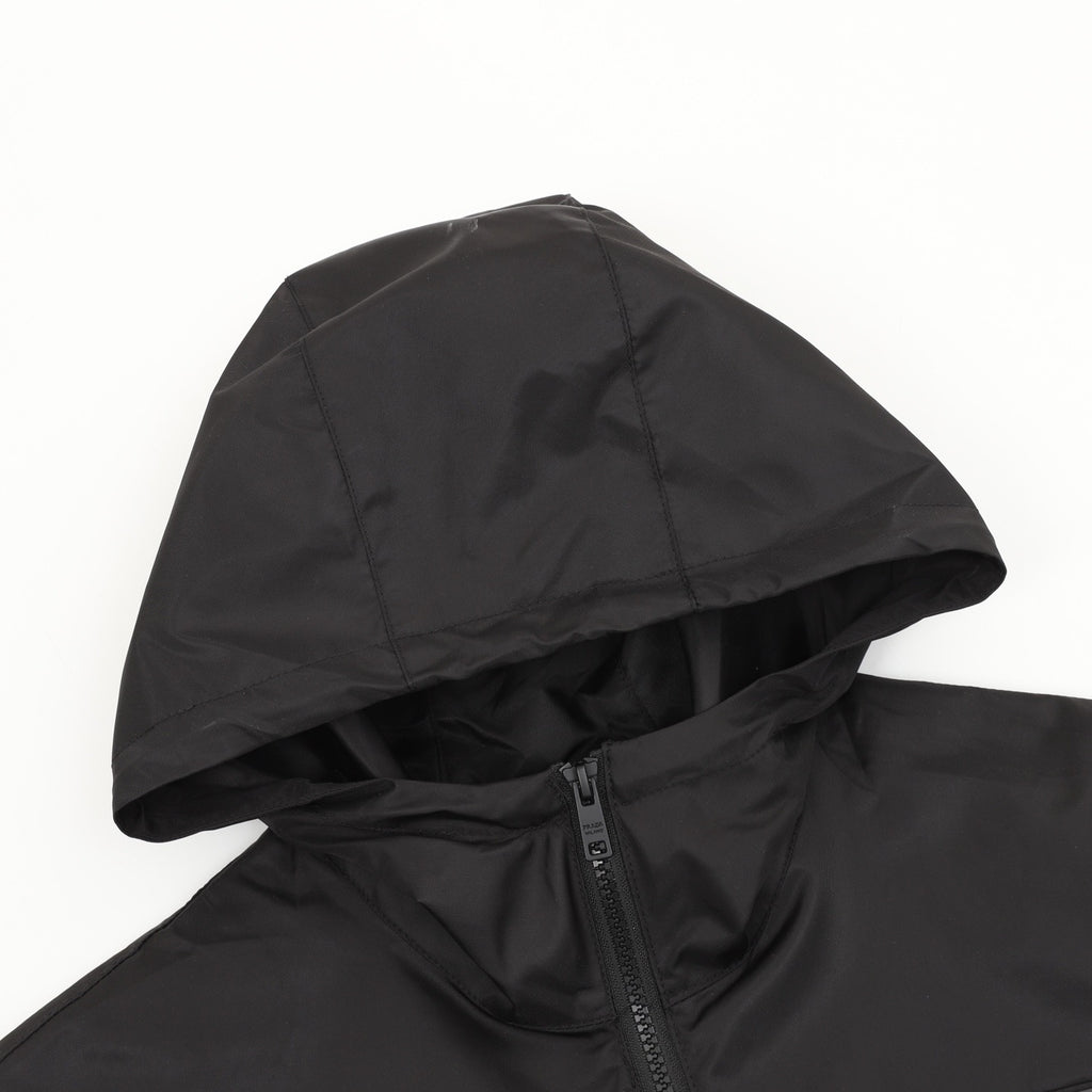 Prada Women's & Men's Black Triangle Logo Hooded Windbreaker