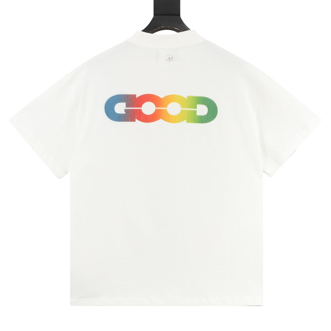 Good Brand Good Paradise Carousel Print Short-Sleeve T-Shirt in White
