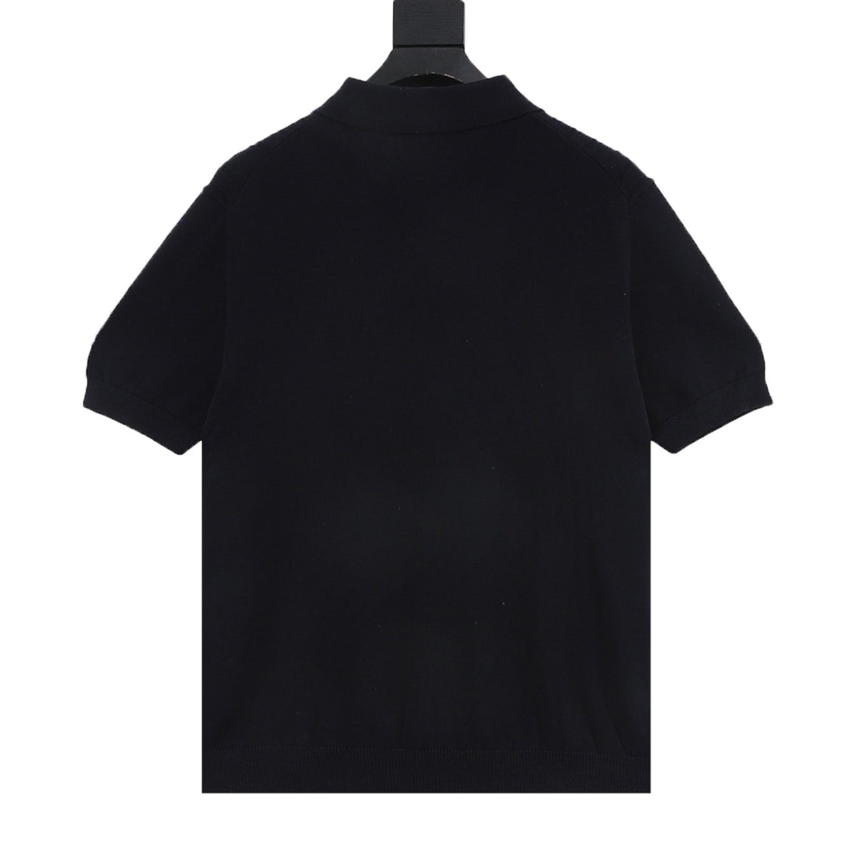 Loro Piana Women's Men's Black Cable-Knit Short-Sleeve Polo Shirt