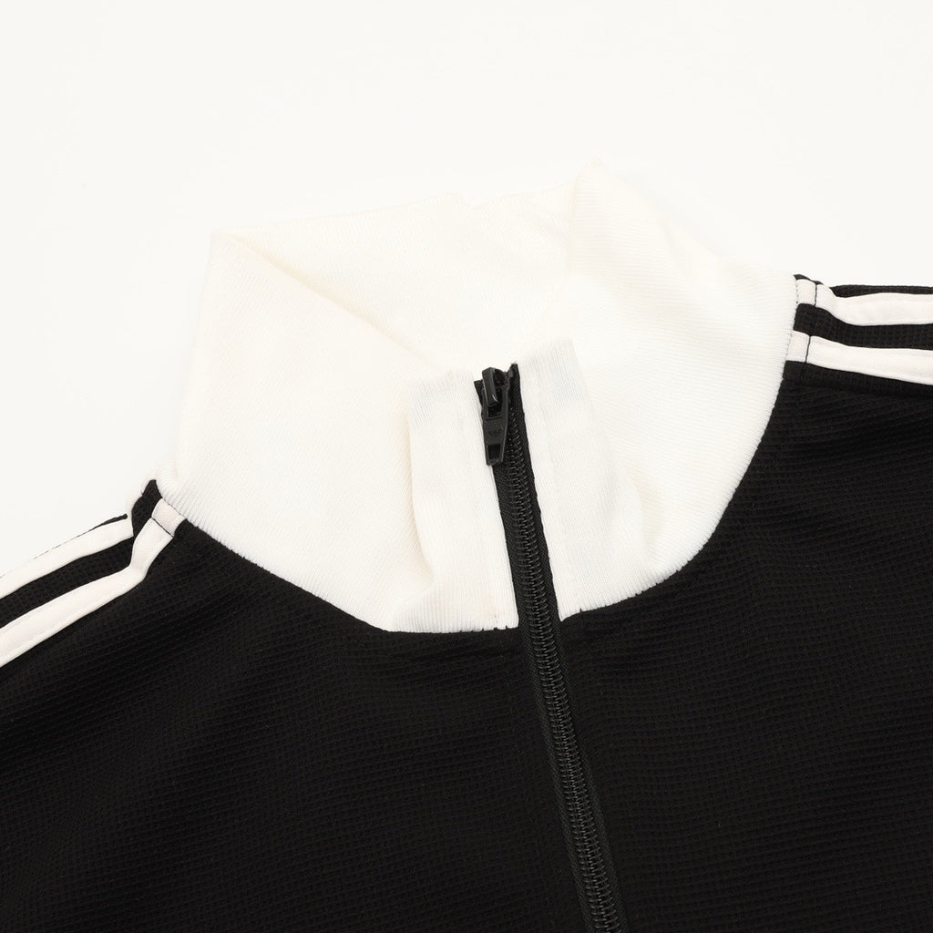 Adidas Originals American Retro Trefoil Track Jacket | Cream Burgundy Stripe Navy Trim