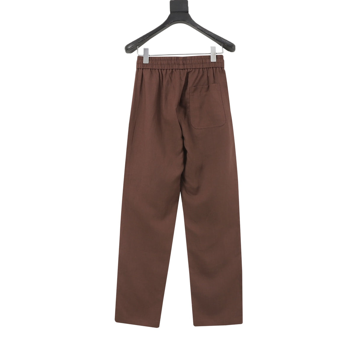 Loewe Women's Men's Brown Elasticated-Waist Linen Trousers