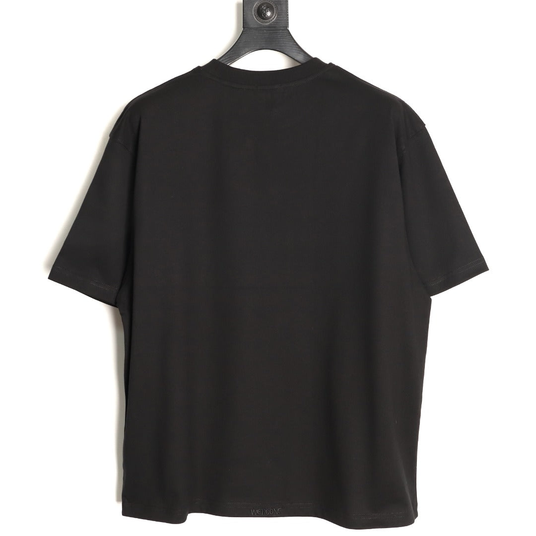 We11done Men's Black Blurred Gradient Logo T-Shirt