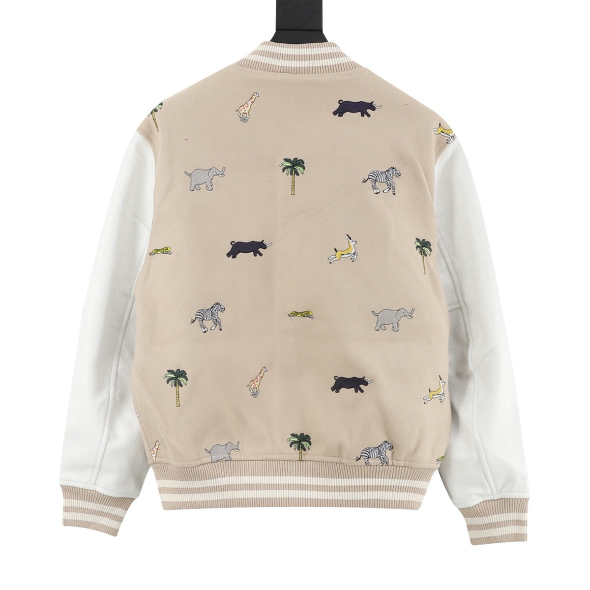 Louis Vuitton Women's / Men's Animal Embroidered Varsity Jacket in Beige