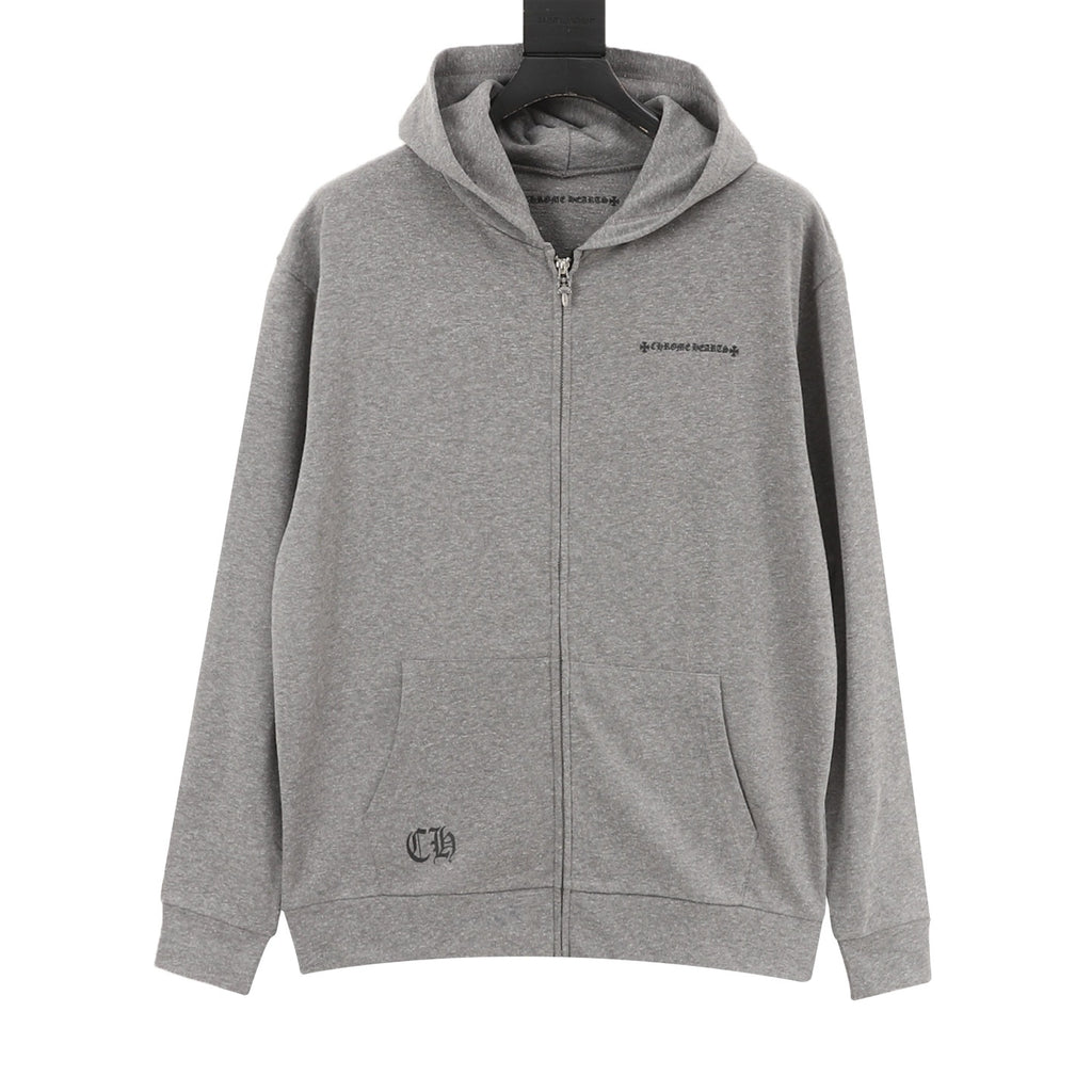 Chrome Hearts Large Vine and Sword Back-Print Hoodie — Grey