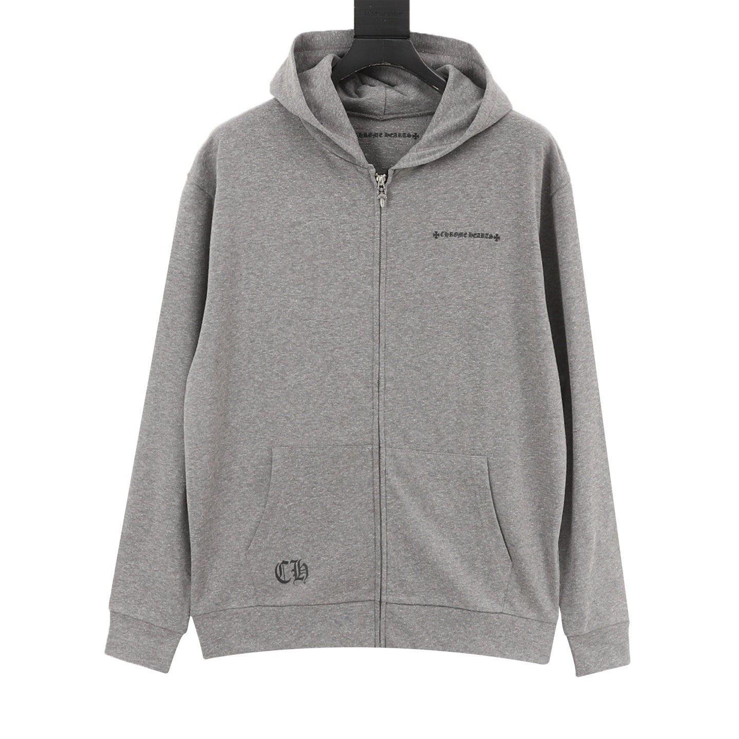 Chrome Hearts Large Vine and Sword Back-Print Hoodie — Grey