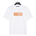 Louis Vuitton Leather Patch Logo Short-Sleeve T-Shirt in White