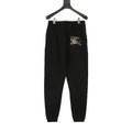 Burberry Women's & Men's Black Small Equestrian Logo Drawstring Jogger Pants