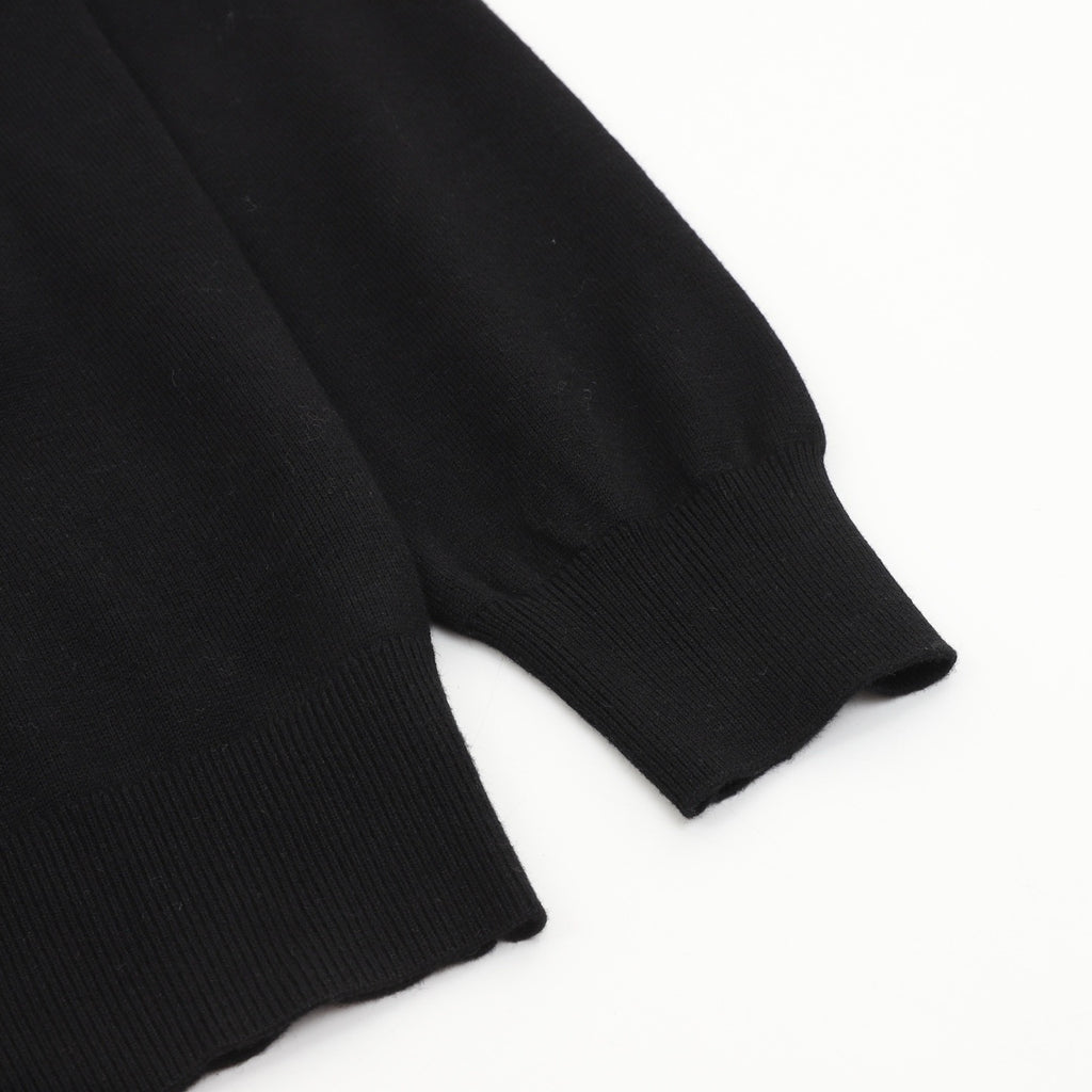 Zegna Women's Men's Black Half-Zip Cashmere Sweater