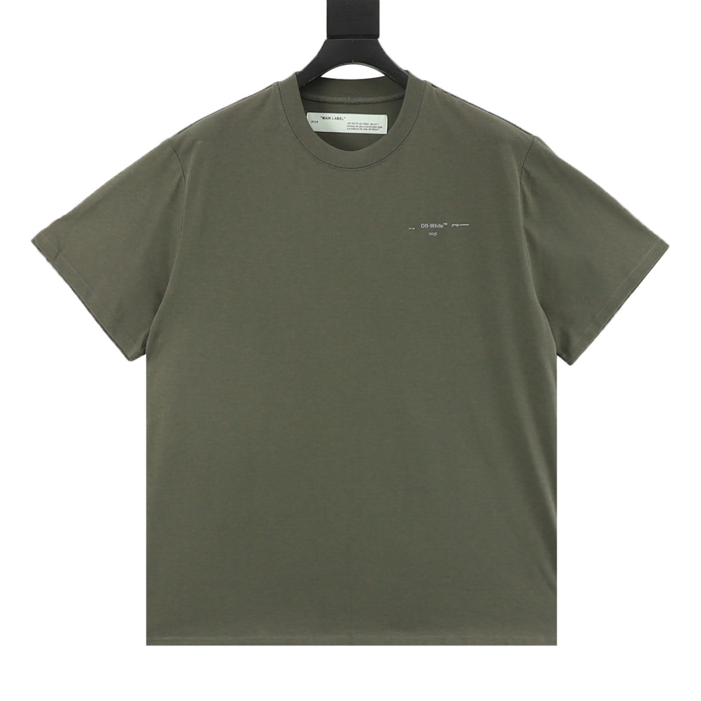Off-White Mini Logo Short-Sleeve T-Shirt in Olive Green