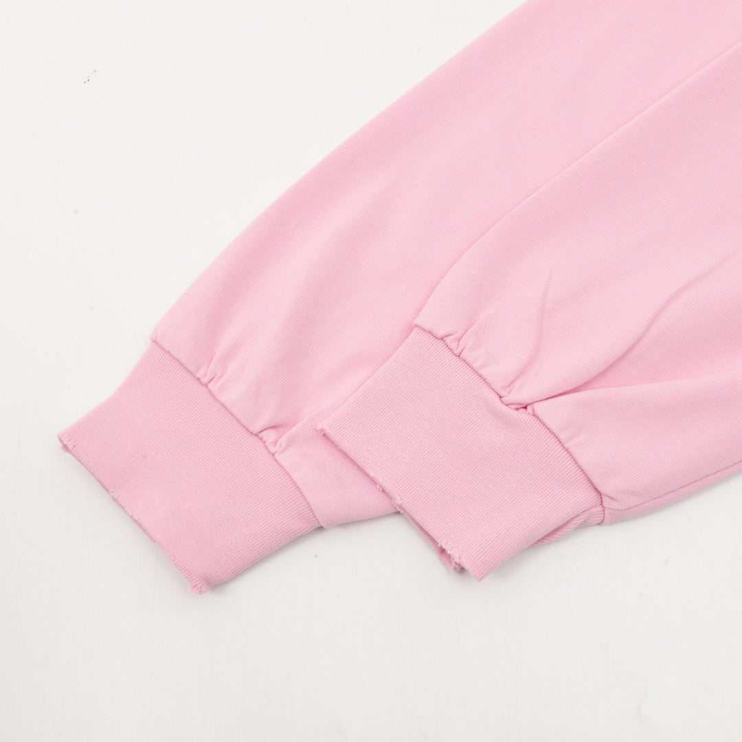 VOGUE Women's Men's Pink Logo Long-Sleeve T-Shirt