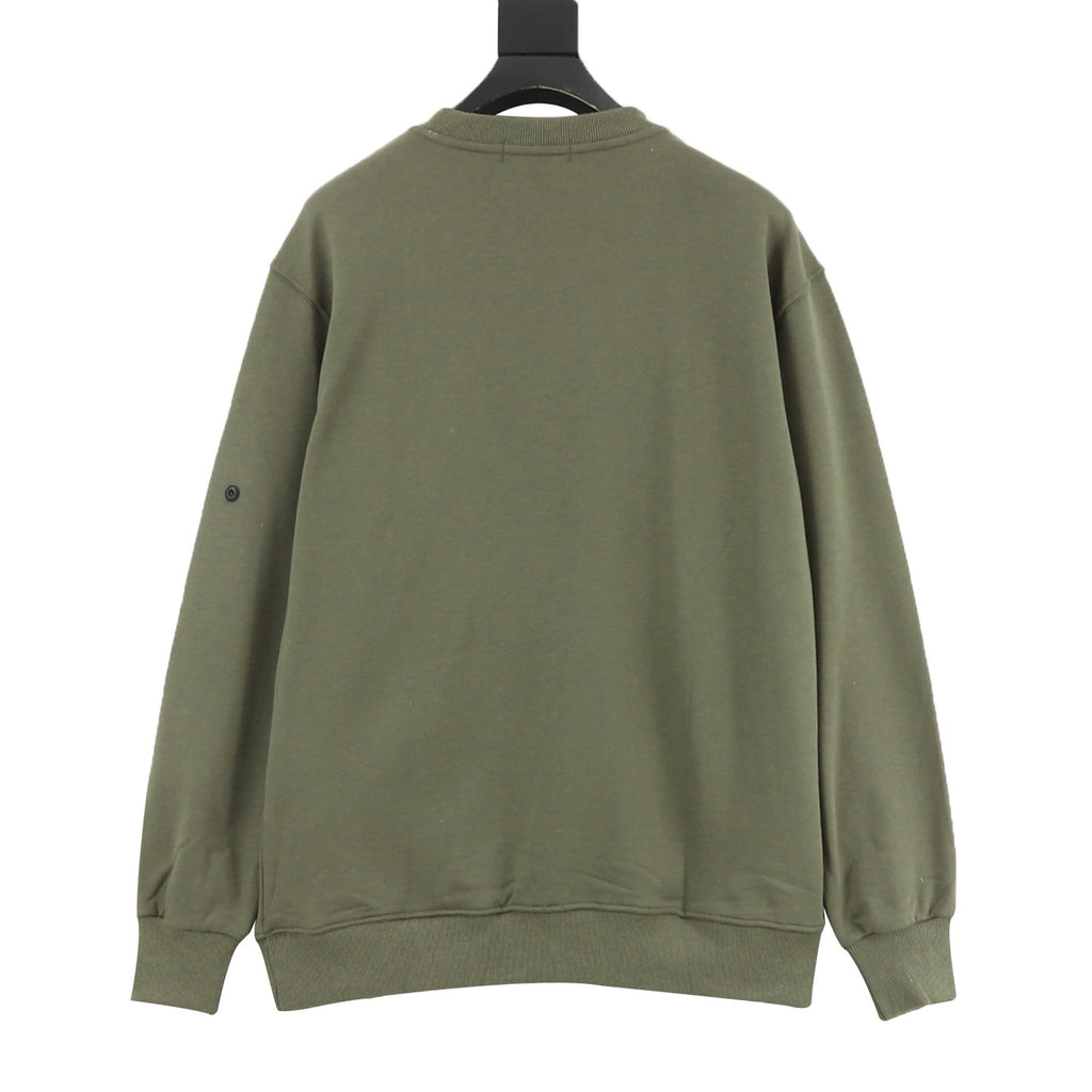 Stone Island Sleeve Badge Crewneck Sweatshirt | White Minimalist Luxury Streetwear