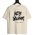 Acne Studios Gothic Logo Spray Print Short-Sleeve T-Shirt in Cream