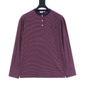 Miu Miu Women's Men's Red & Navy Striped Long-Sleeve Henley Top