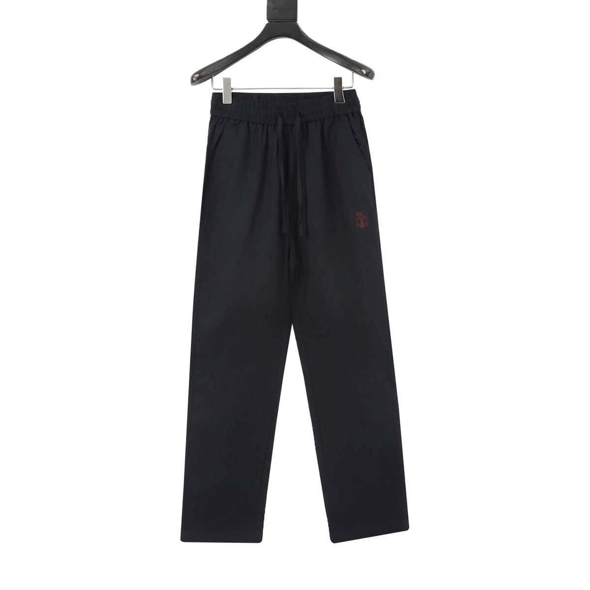 Loewe Women's Men's Black Elasticated-Waist Linen Trousers