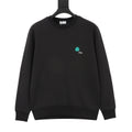 Dior Women's Men's Black Clover Embroidery Crewneck Sweatshirt