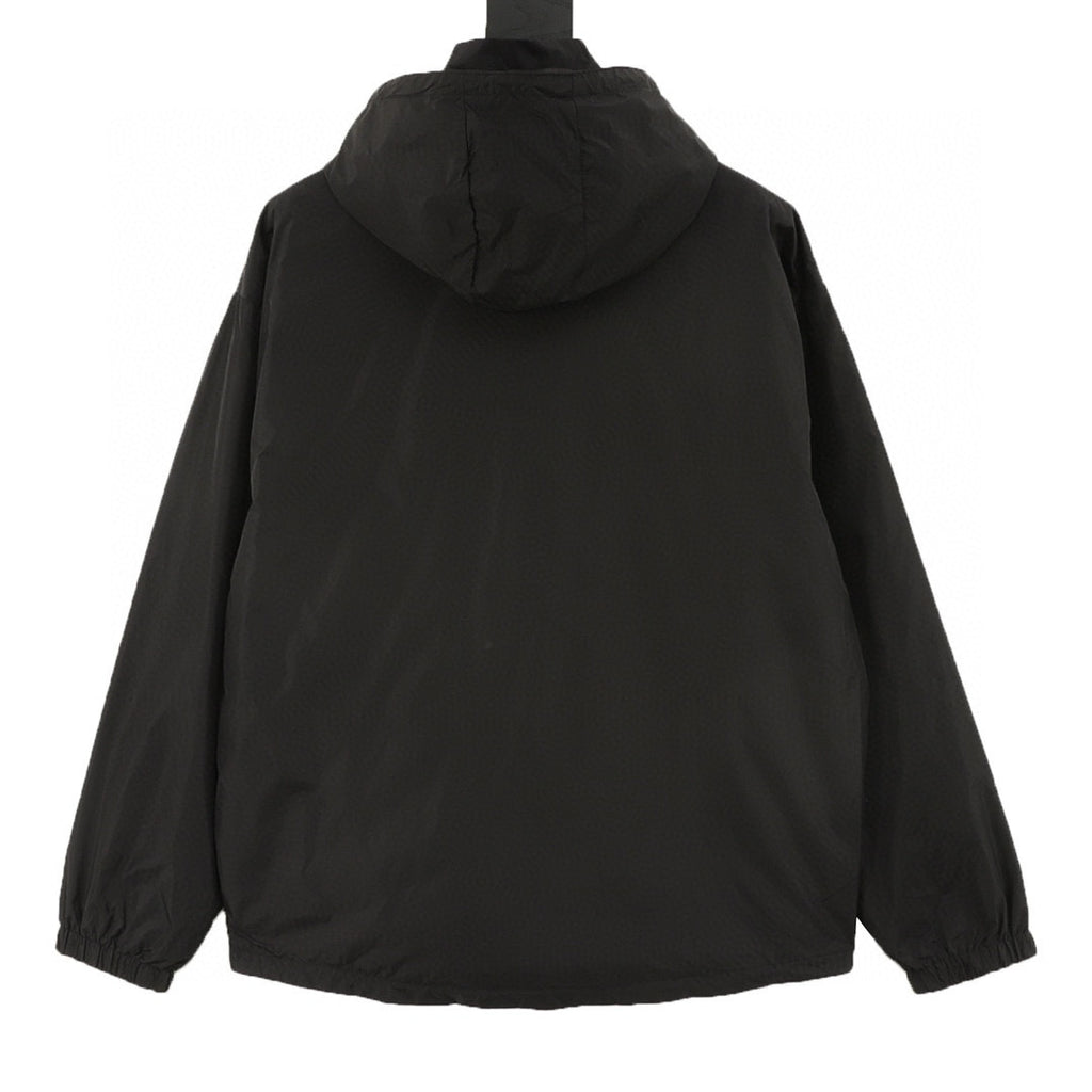 Prada Re-Nylon Triangle Logo Reversible Hooded Jacket