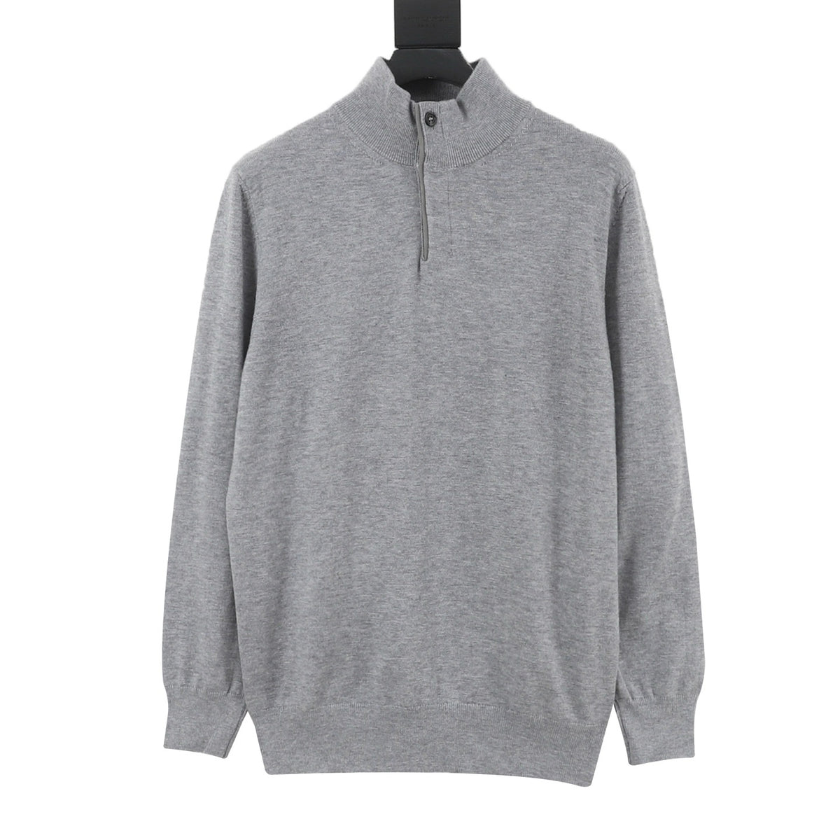 Zegna Women's Men's Light Grey Half-Zip Cashmere Sweater