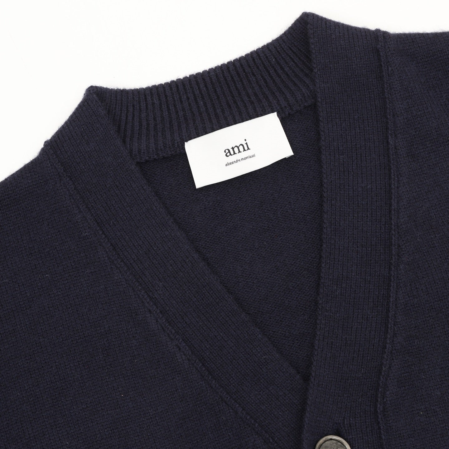 AMI Paris Red Heart ADC Wool Cardigan