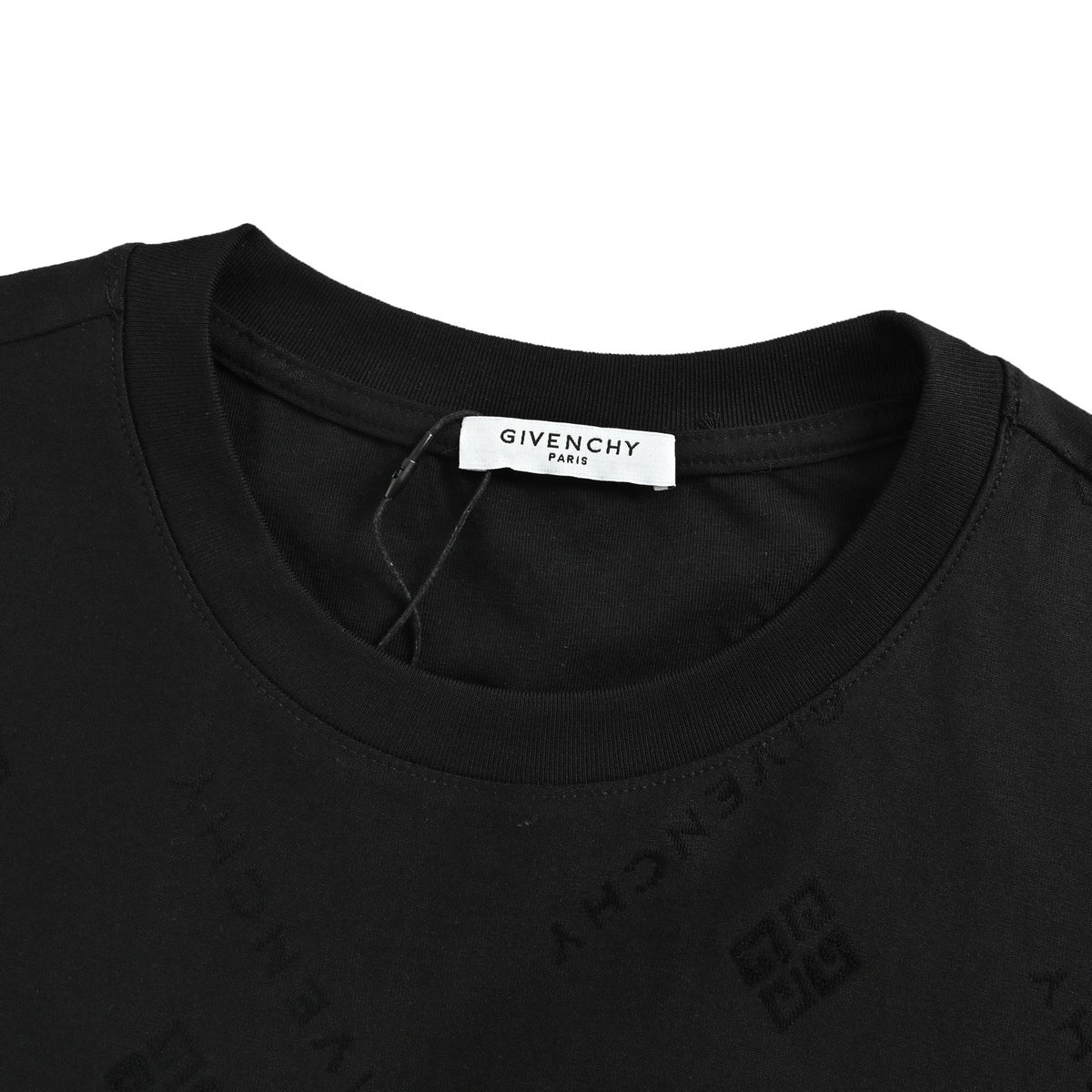 Givenchy Subtle All-Over Logo Short-Sleeve T-Shirt in Black