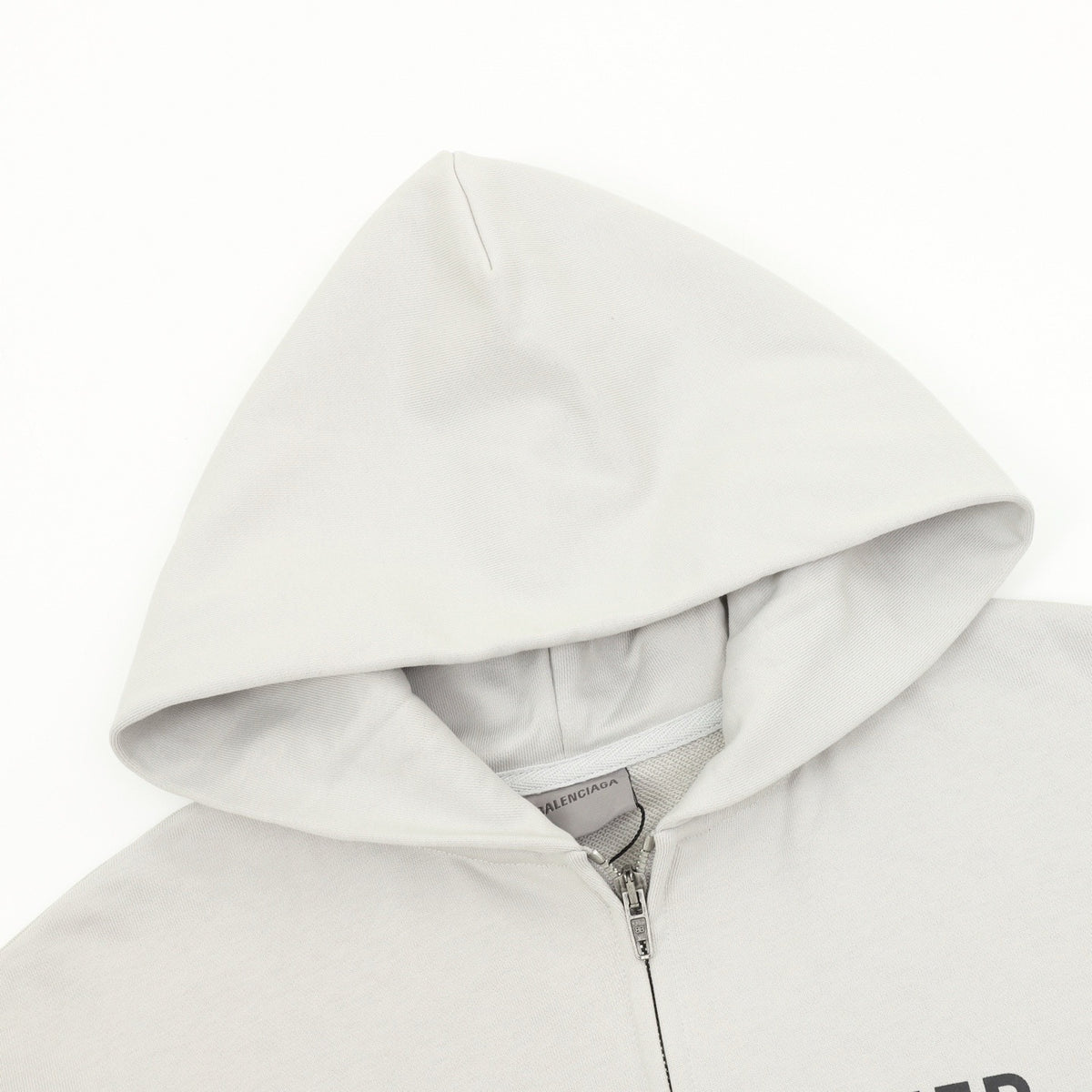 Balenciaga Women's Men's Light Grey WFP Zip-Up Hoodie