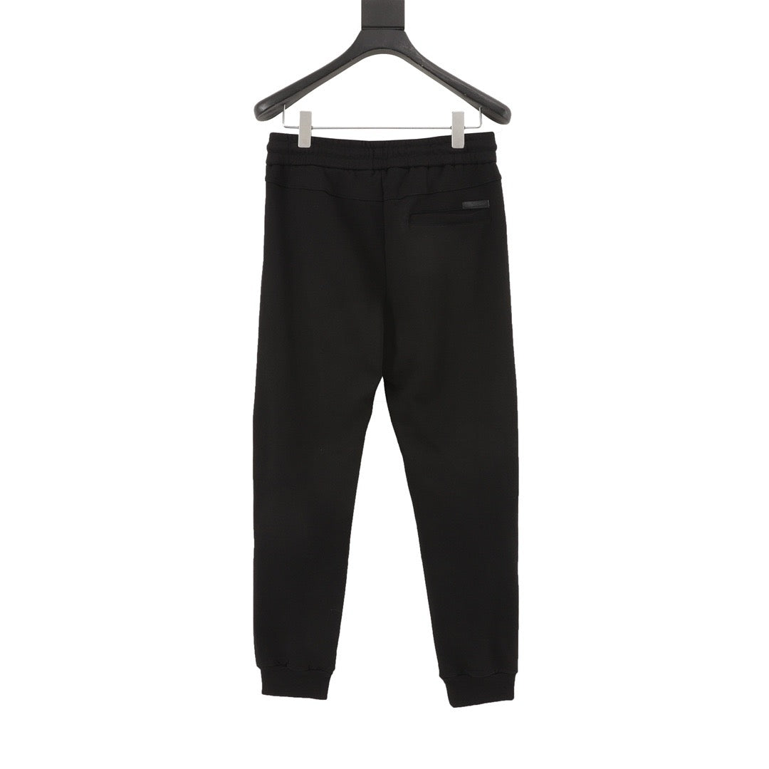 Moncler Women's Men's Black Drawstring Cuffed Sweatpants Joggers