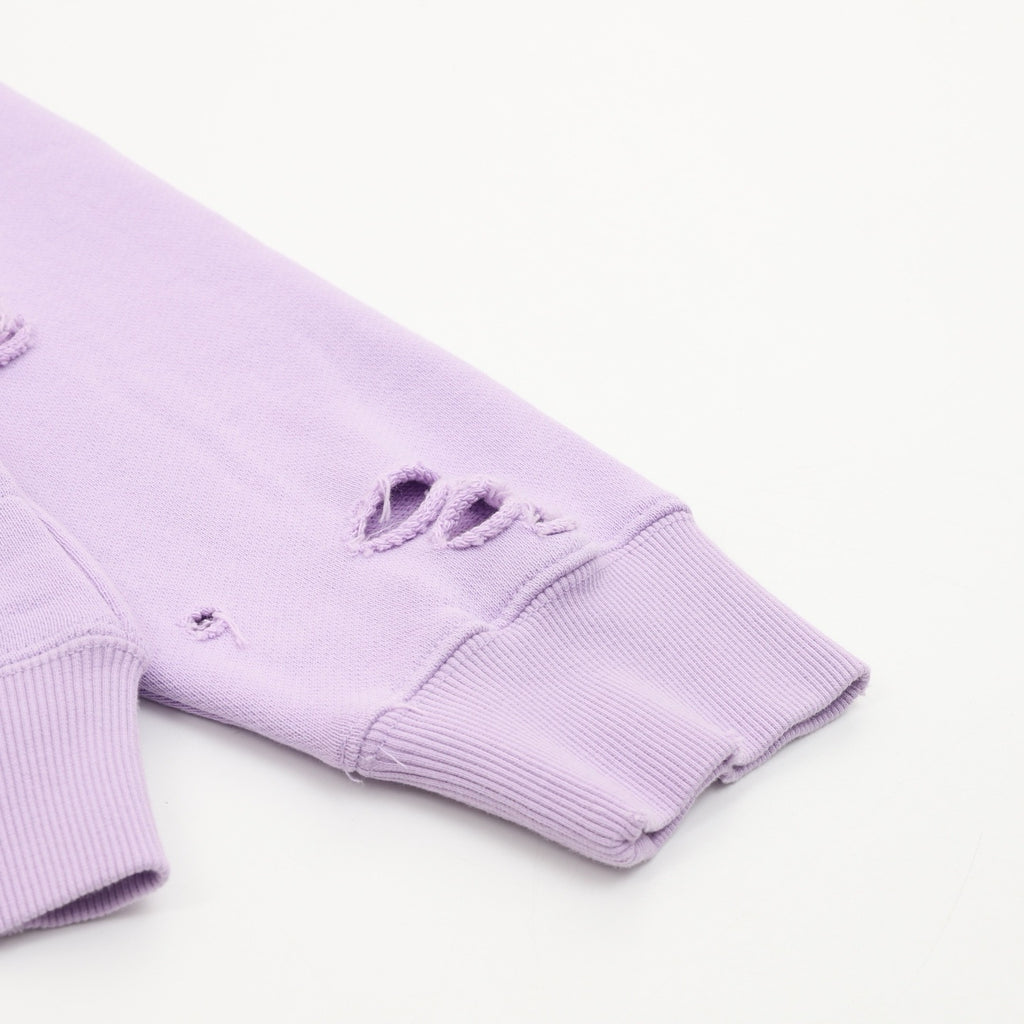 Acne Studios Women's Men's Lavender Distressed Zip-Up Hoodie