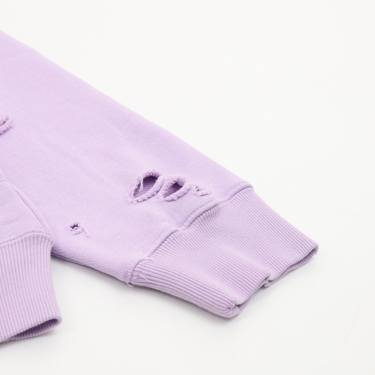 Acne Studios Women's Men's Lavender Distressed Zip-Up Hoodie