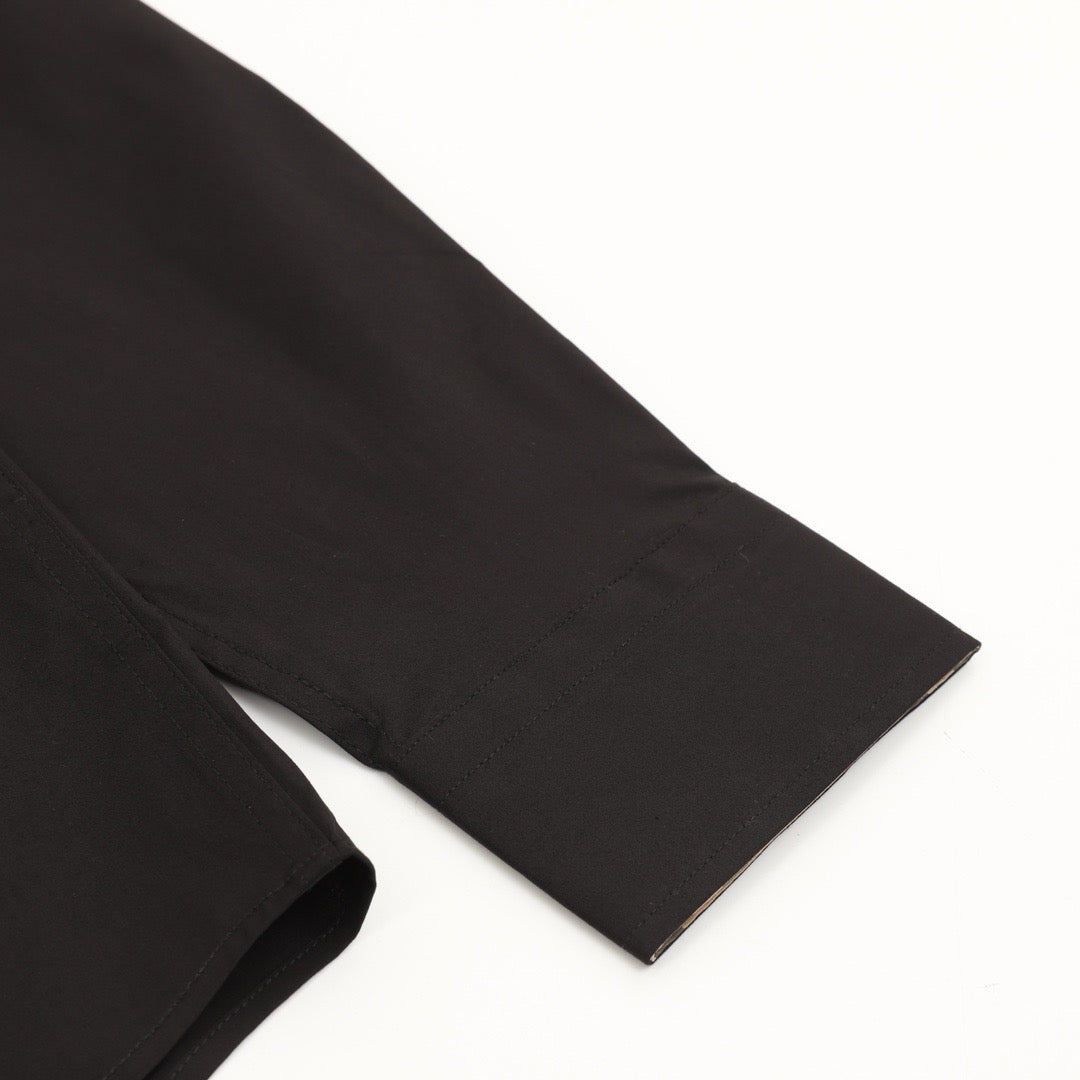 Burberry TB Monogram Tonal Embroidered Long-Sleeve Shirt