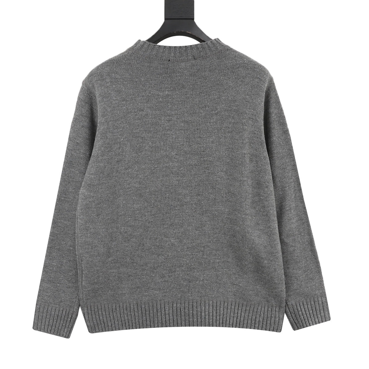 Prada Women's Men's Grey Logo Graphic Crewneck Sweater