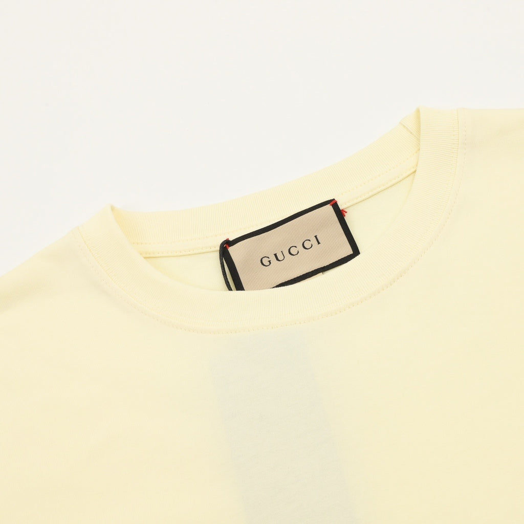 Gucci Men's Cream Basketball Dinosaur Graphic Print T-Shirt