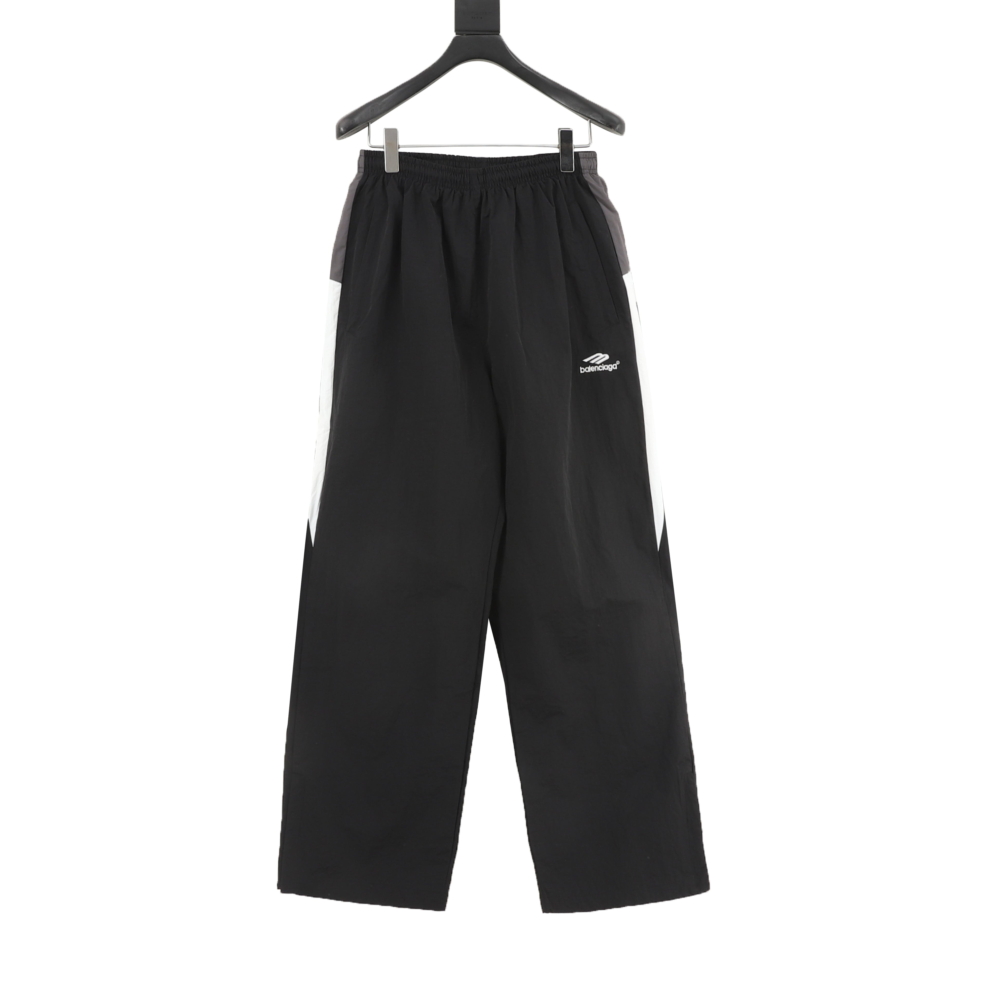 Balenciaga BLCG Sport Logo Track Pants — Black, Green & White Panel | FW24