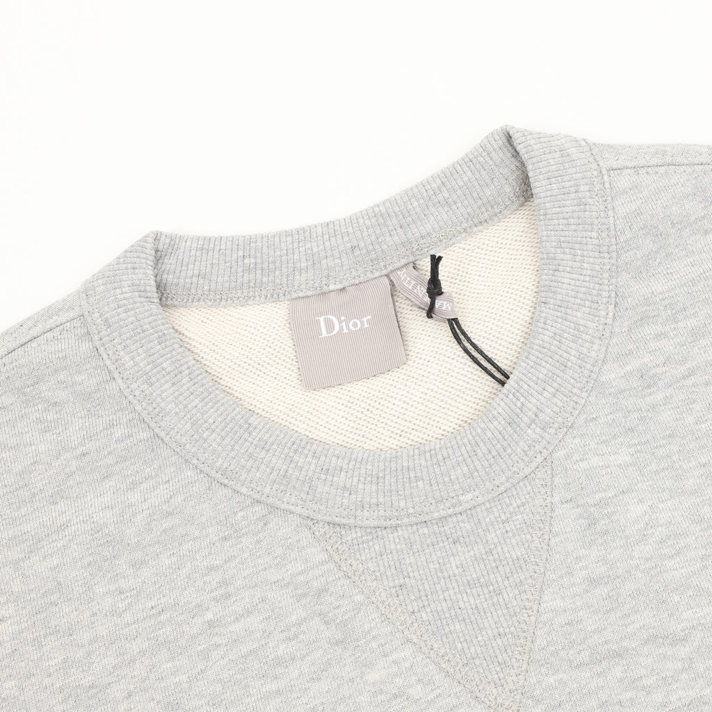 Dior Women's & Men's Heather Grey Logo Crewneck Sweatshirt
