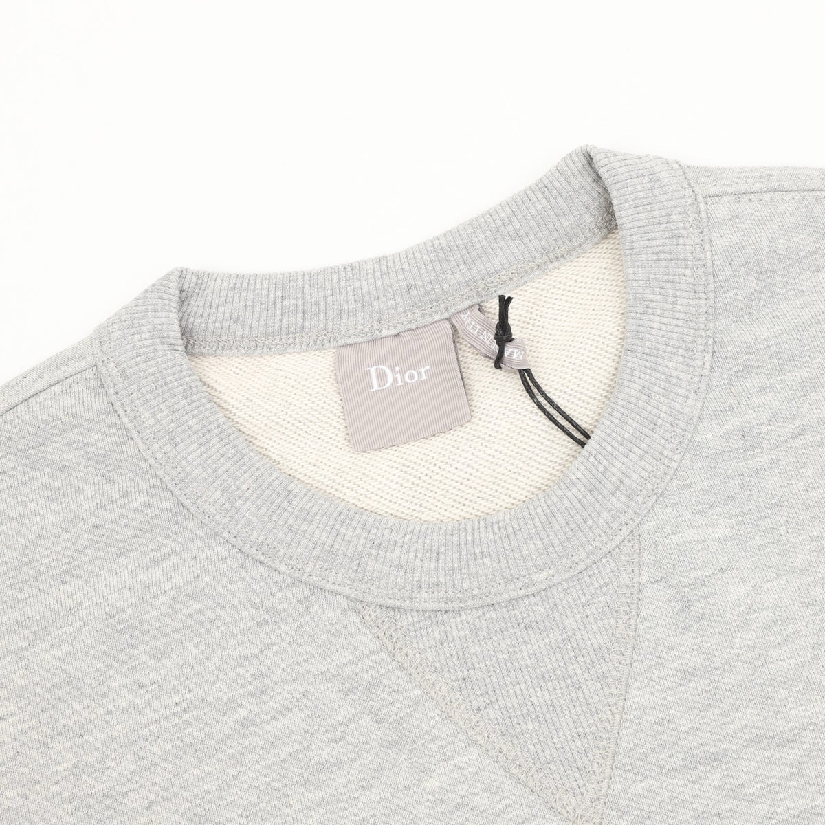 Dior Women's & Men's Heather Grey Logo Crewneck Sweatshirt