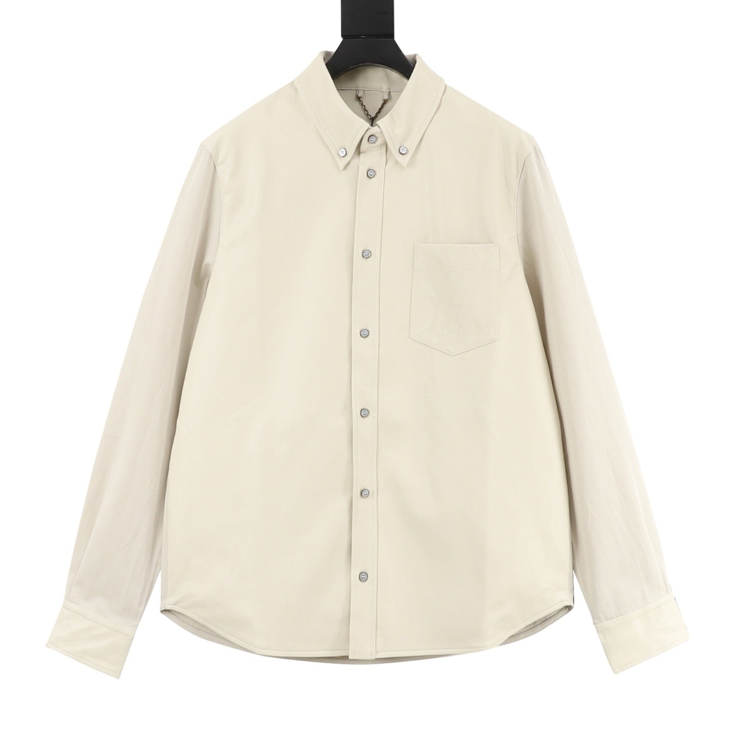 Louis Vuitton LV Logo Patch Leather Overshirt