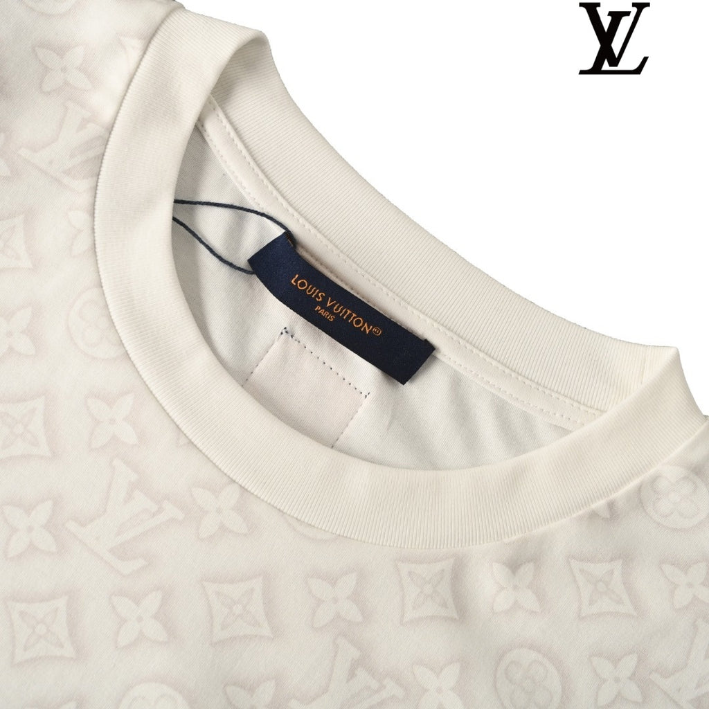 Louis Vuitton Men's White Full Monogram Short Sleeve T-Shirt