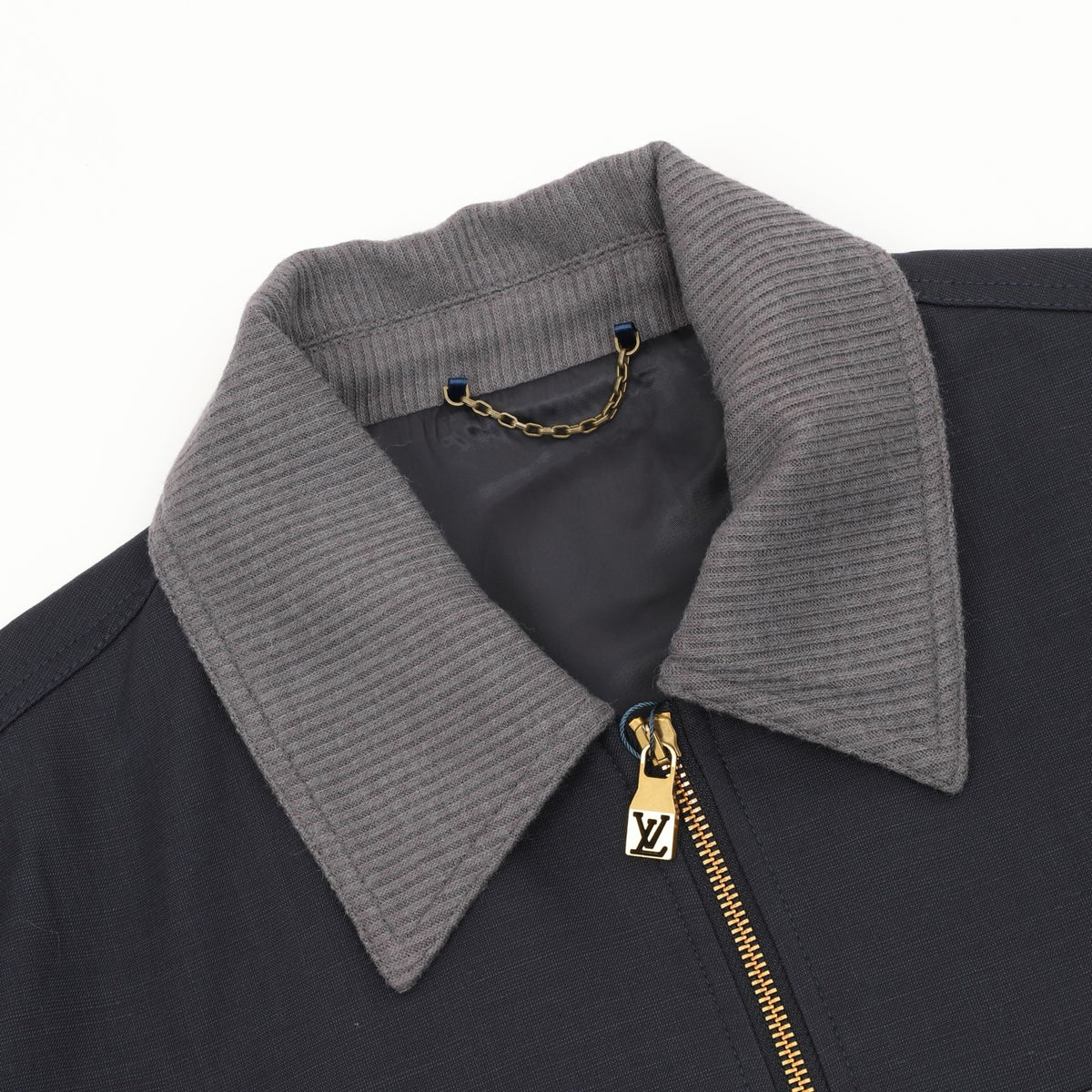 Louis Vuitton Women's Men's Navy Damier Pocket Zip-Up Jacket