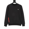 Prada Women's Men's Black Triangle Logo Crewneck Sweatshirt
