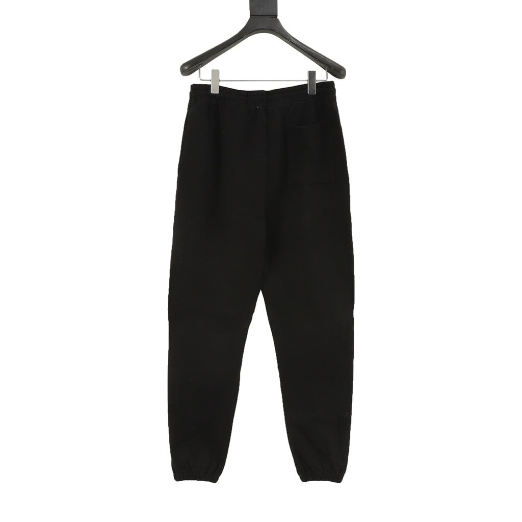 Burberry Women's & Men's Black Embroidered Logo Drawstring Sweatpants