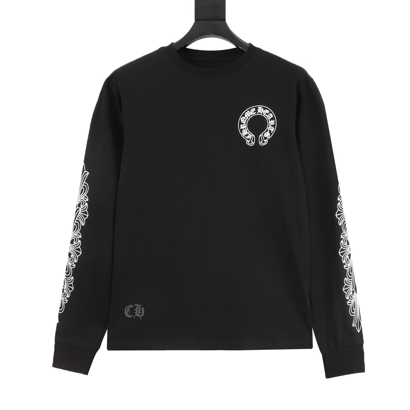 Chrome Hearts 25FW Sanskrit Scroll Print Long Sleeve T-Shirt | Black Gothic Luxury Streetwear