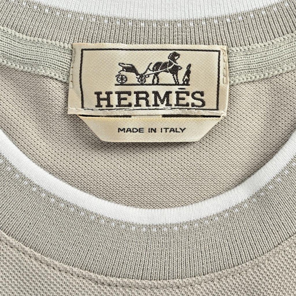 Hermès Men's Light Grey Pocket T-Shirt