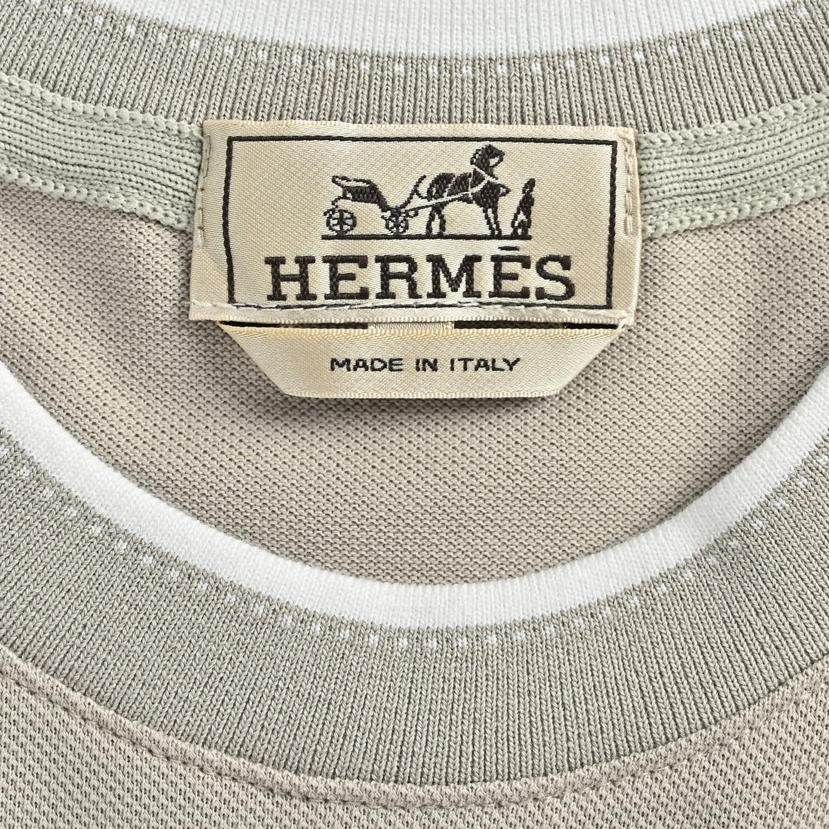 Hermès Men's Light Grey Pocket T-Shirt