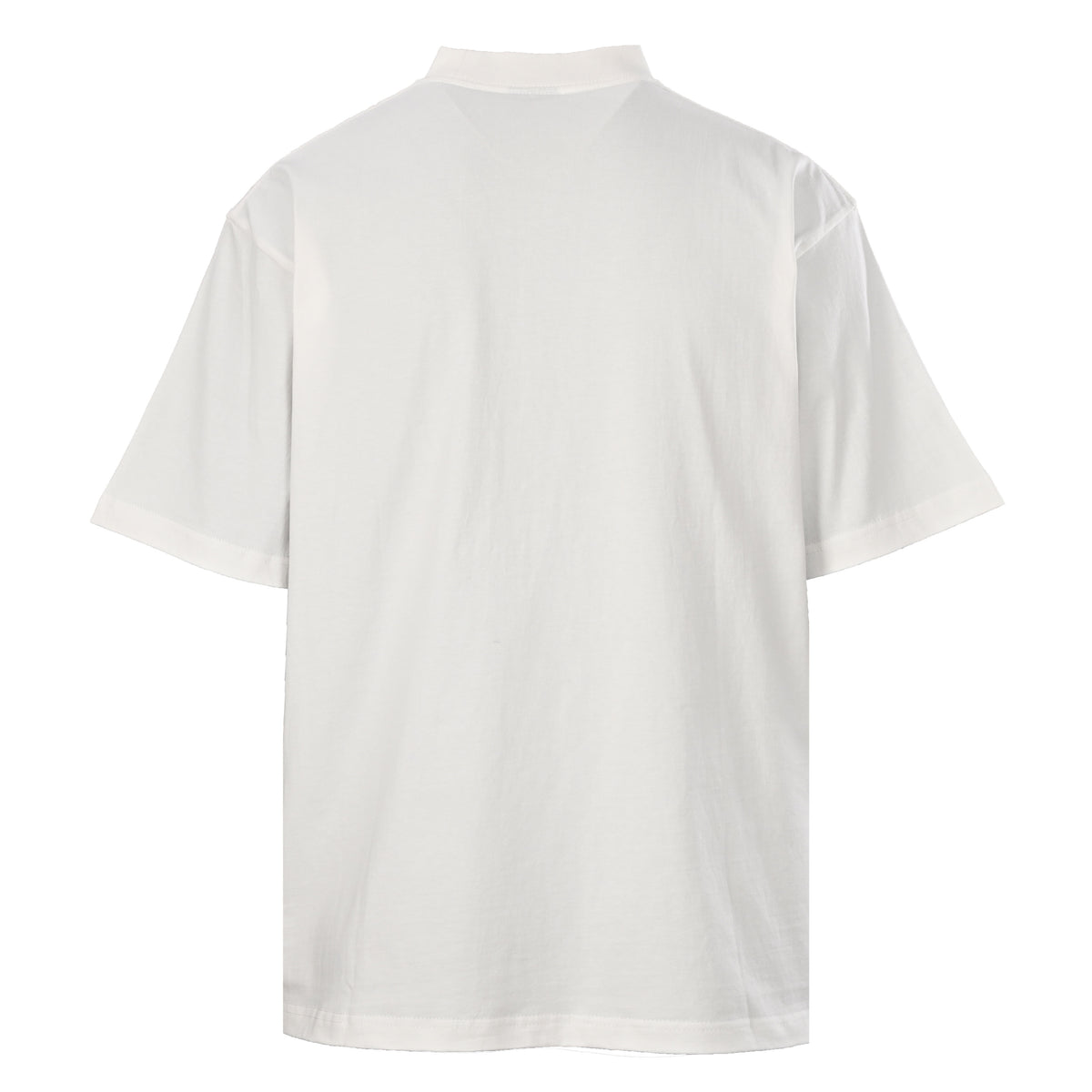 Balenciaga Men's Off-White Tie-Dye Mock Neck T-Shirt