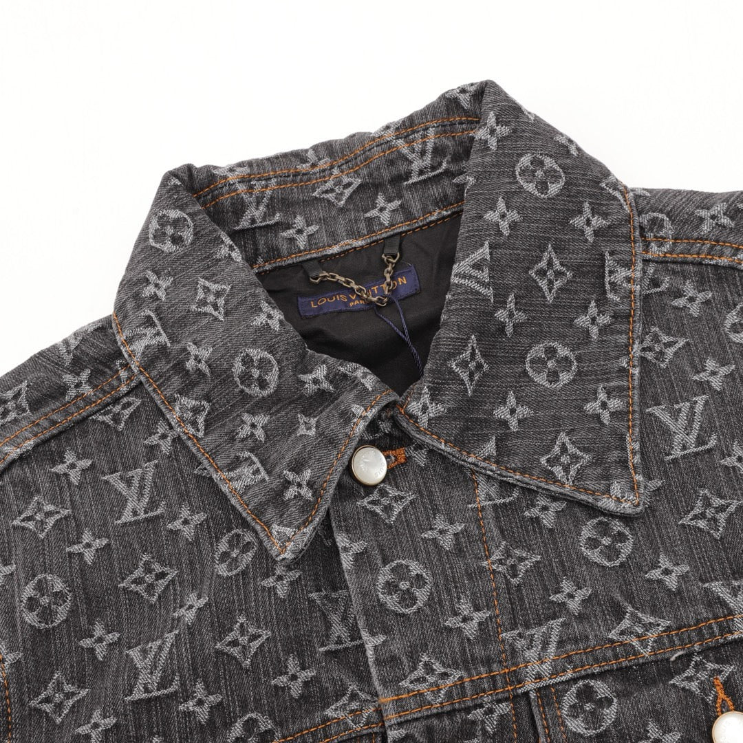 Louis Vuitton Women's & Men's Grey Monogram Denim Jacket