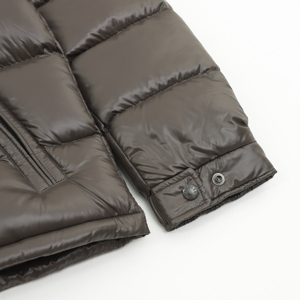 Moncler Men's Hooded Down Jacket in Dark Brown