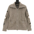Chanel Cable-Knit Zip-Up Jacket